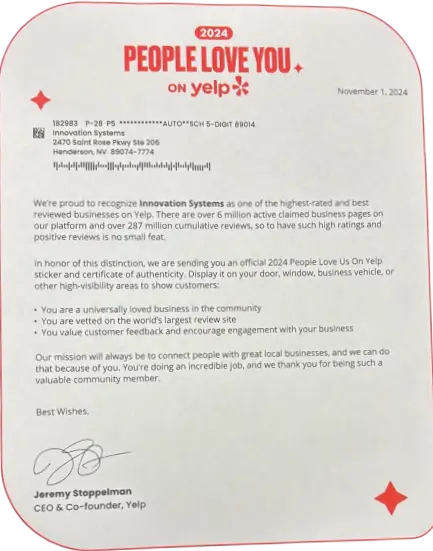 Yelp recognition for reliable and secure smart home services in Las Vegas