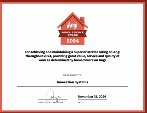 Angi certificate of excellence for smart home and networking services